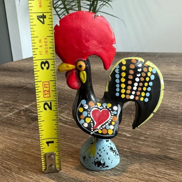 Vintage Portugal Pottery Earthenware Small Rooster Figurine. - Picture 6 of 7